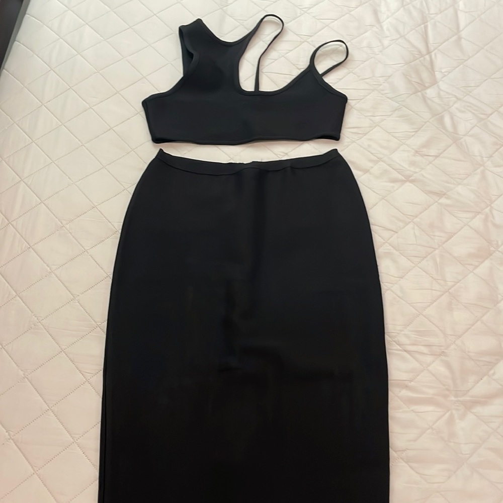 Forever 21 Herve Leger crop top and skirt set